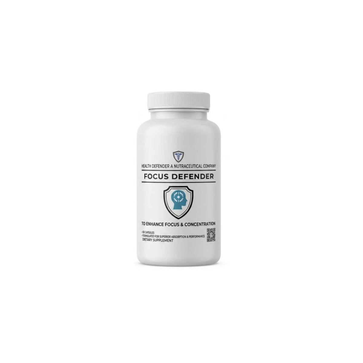 Focus Defender supplement front label - Health Defender