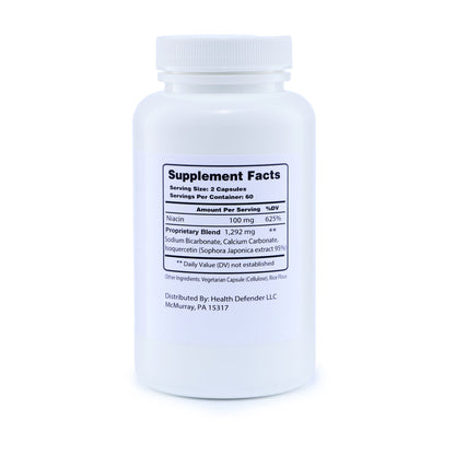 Kidney Defender supplement facts label - Health Defender
