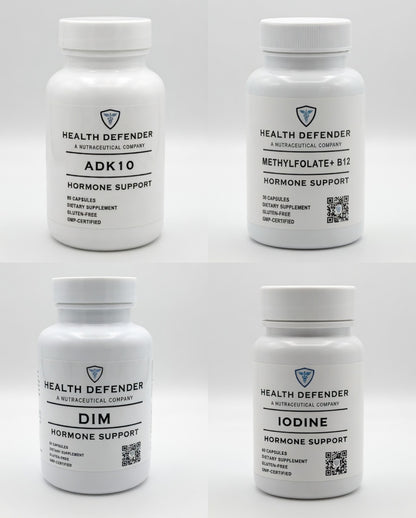 Hormone Support Bundle: DIM + Methylfolate + B12 + ADK10 + Iodine